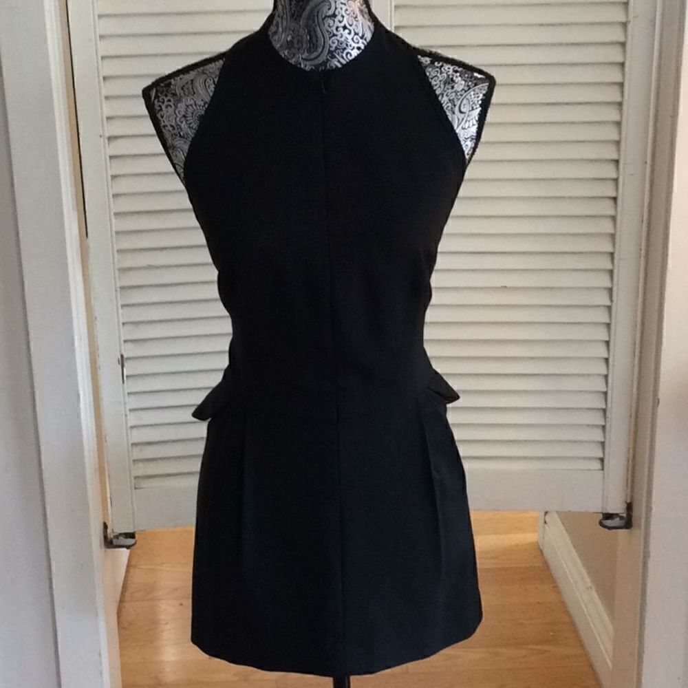 Front zip halter peplum dress Minnie Mortimer S